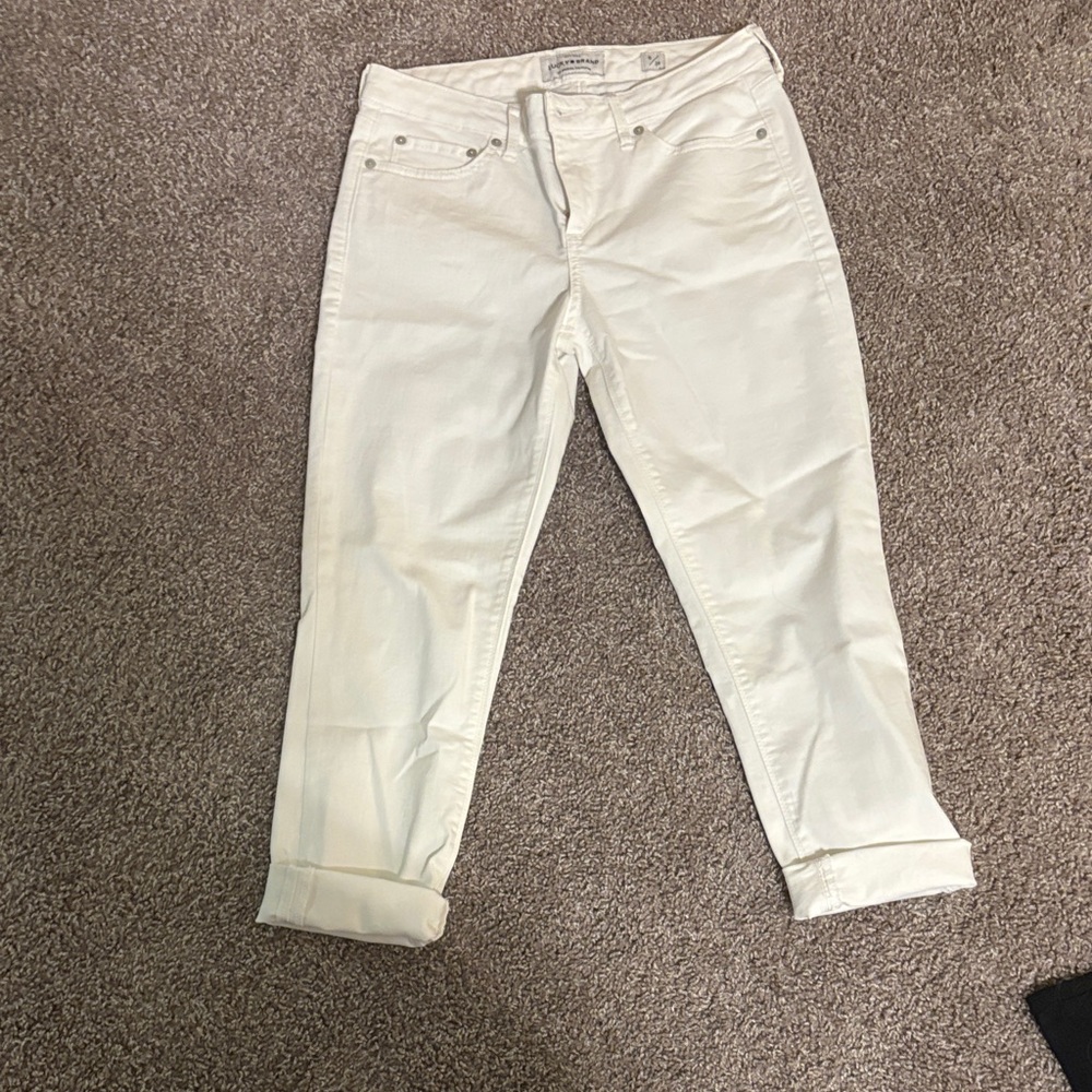 Lucky Brand Women's Off-White Cropped Jeans